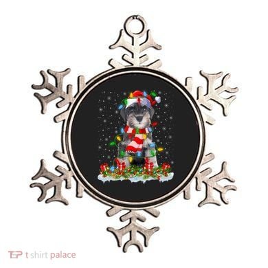 Xmas Lighting Santa Schnauzer Dog Christmas Gift Ornament