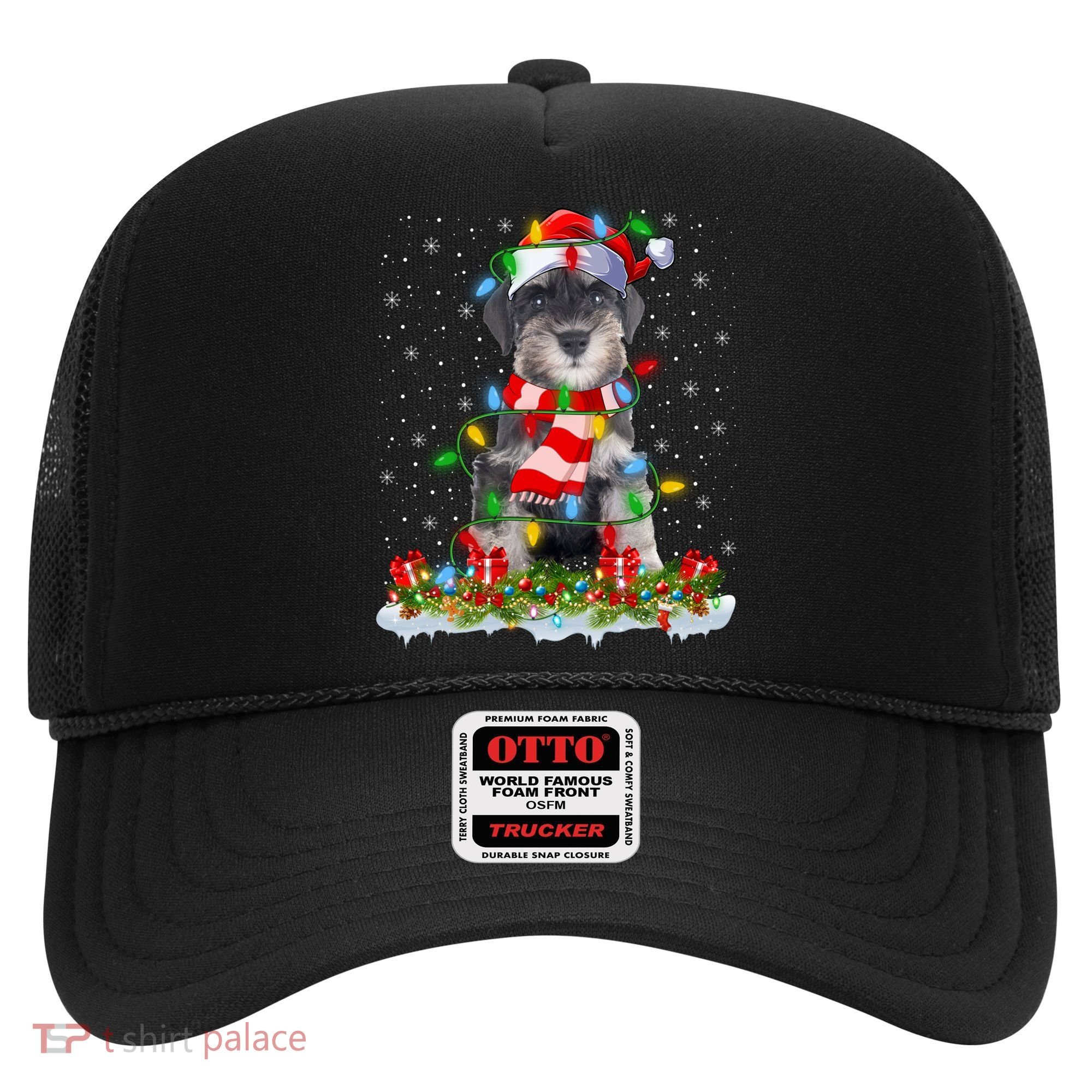 Xmas Lighting Santa Schnauzer Dog Christmas Gift Hat