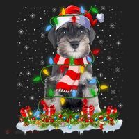 Xmas Lighting Santa Schnauzer Dog Christmas Gift Hat thumb 2