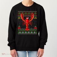 Xmas Lights Ugly Style Santa Lobster Fish Christmas Gift Women's Sweatshirt thumb 0