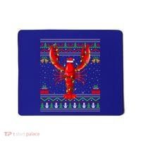 Xmas Lights Ugly Style Santa Lobster Fish Christmas Gift Mousepad thumb 0