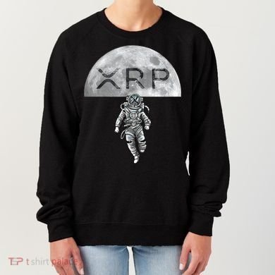 Xrp Moon Astronaut Ripple Cryptocurrency Graphic Cute Gift Women's Sweatshirt