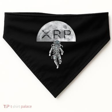 Xrp Moon Astronaut Ripple Cryptocurrency Graphic Cute Gift USA-Made Doggie Bandana