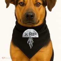Xrp Moon Astronaut Ripple Cryptocurrency Graphic Cute Gift USA-Made Doggie Bandana thumb 1