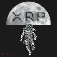 Xrp Moon Astronaut Ripple Cryptocurrency Graphic Cute Gift USA-Made Doggie Bandana thumb 2
