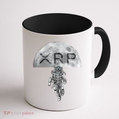 Xrp Moon Astronaut Ripple Cryptocurrency Graphic Cute Gift Coffee Mug back