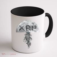 Xrp Moon Astronaut Ripple Cryptocurrency Graphic Cute Gift Coffee Mug thumb 1
