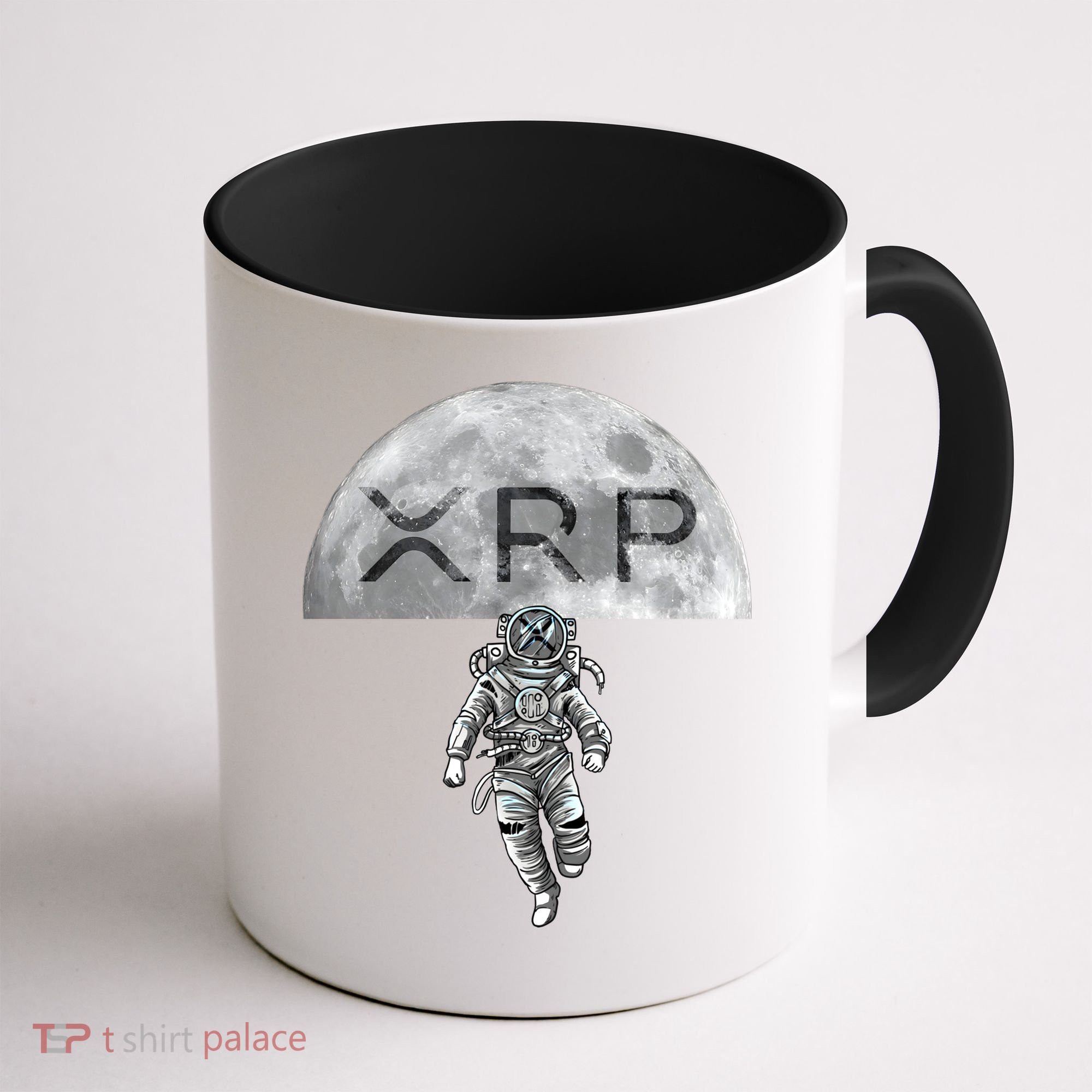 Xrp Moon Astronaut Ripple Cryptocurrency Graphic Cute Gift Coffee Mug
