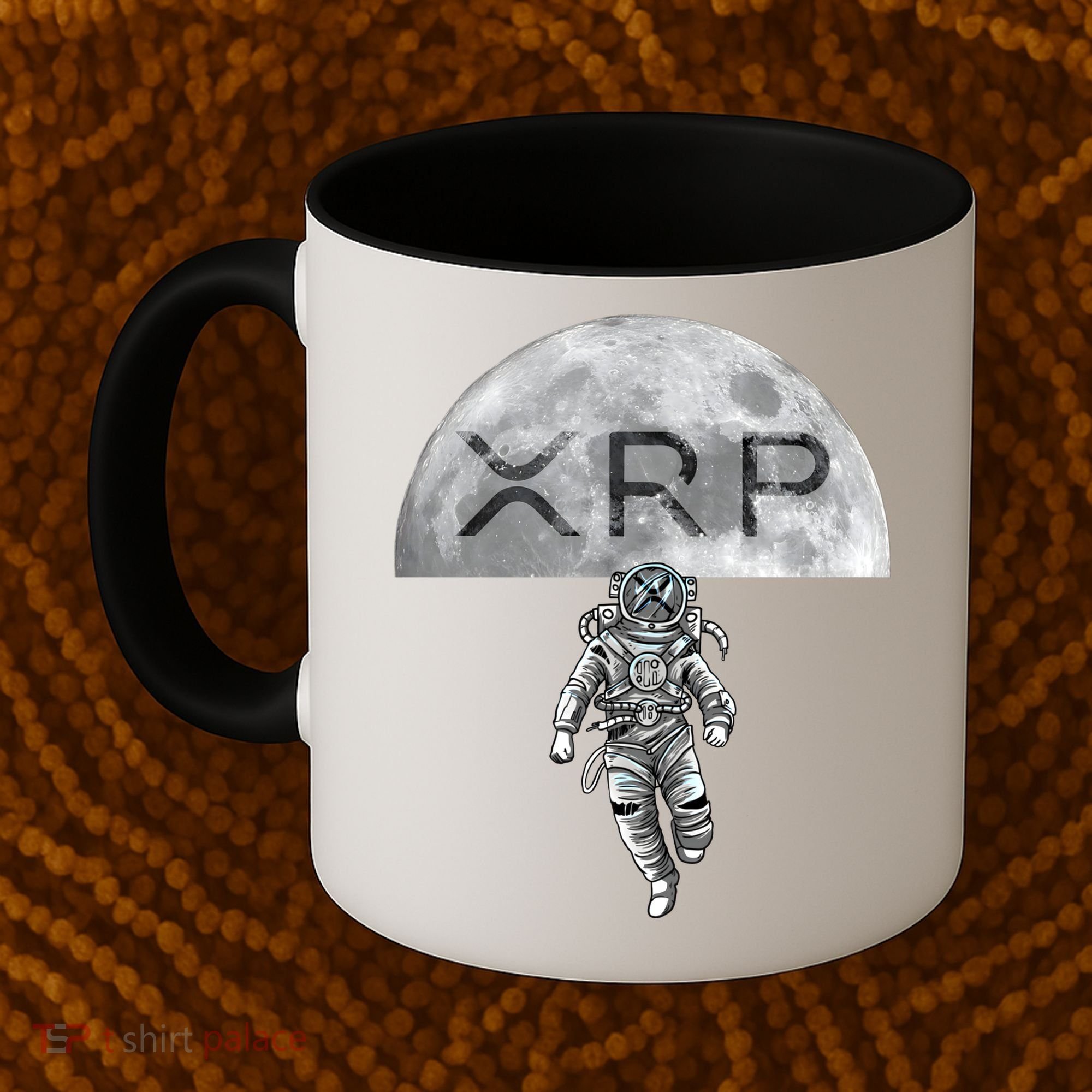 Xrp Moon Astronaut Ripple Cryptocurrency Graphic Cute Gift Coffee Mug
