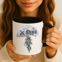 Xrp Moon Astronaut Ripple Cryptocurrency Graphic Cute Gift Coffee Mug thumb 3