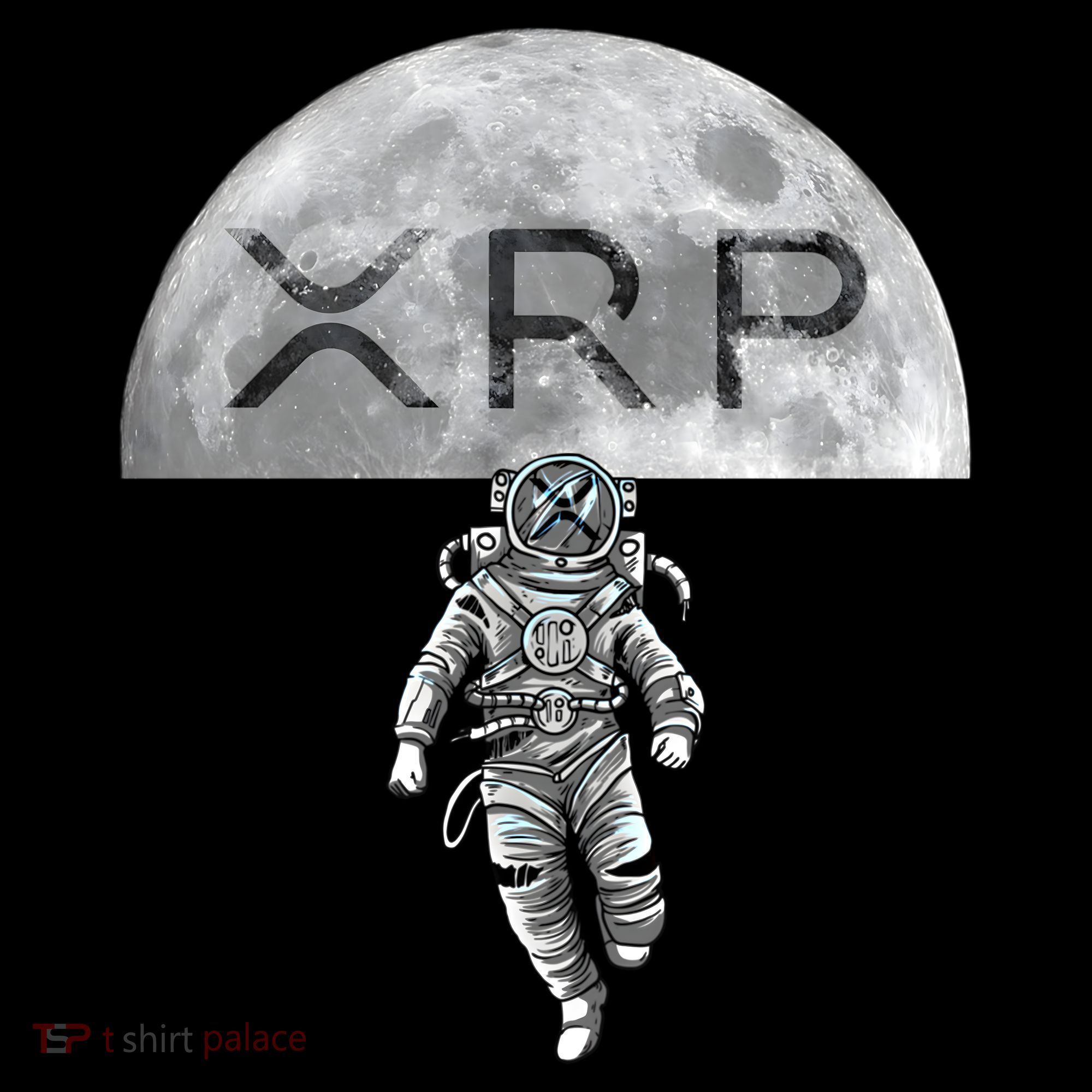 Xrp Moon Astronaut Ripple Cryptocurrency Graphic Cute Gift Women's Hoodie