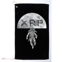 Xrp Moon Astronaut Ripple Cryptocurrency Graphic Cute Gift Golf Towel thumb 0