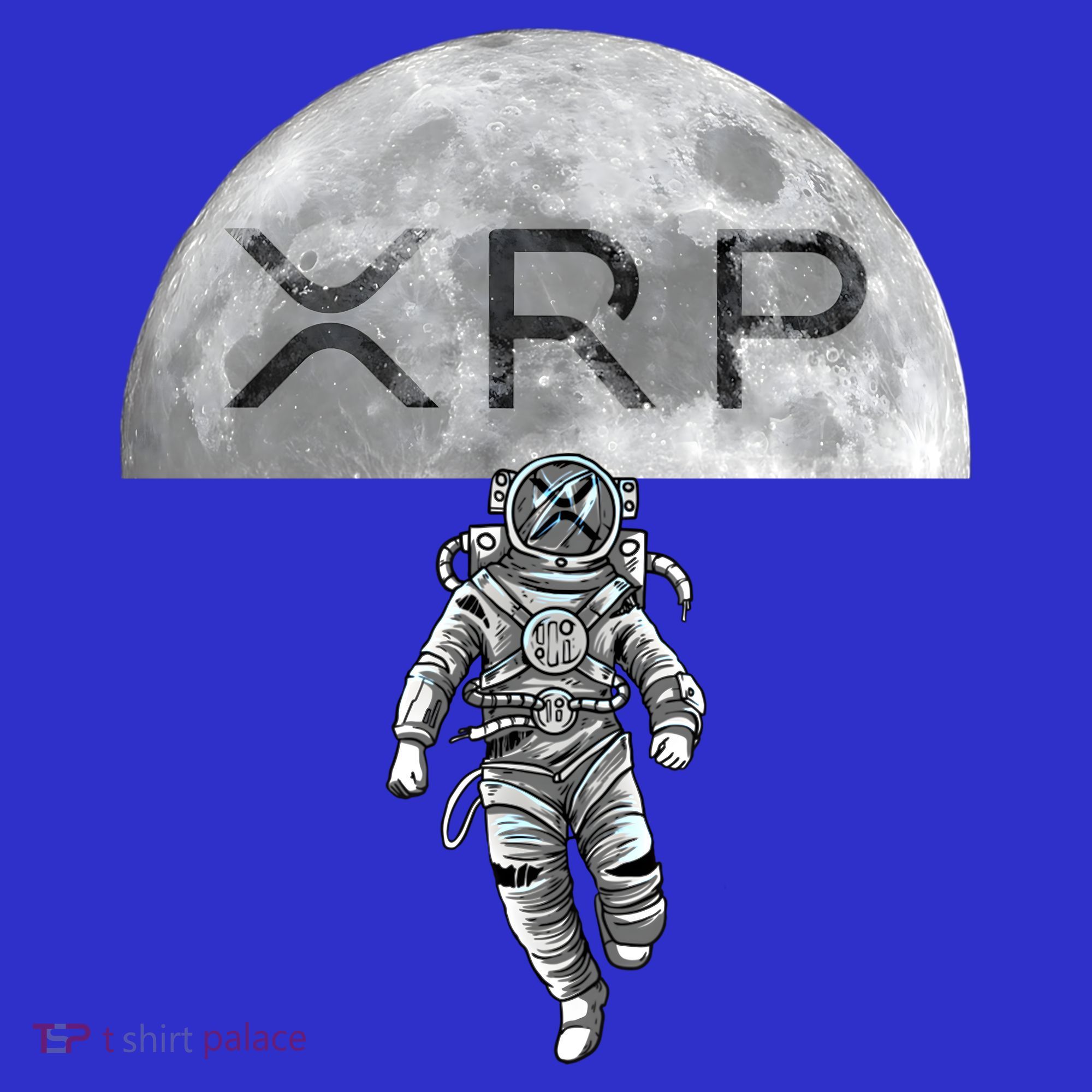 Xrp Moon Astronaut Ripple Cryptocurrency Graphic Cute Gift Apron