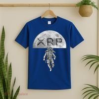 Xrp Moon Astronaut Ripple Cryptocurrency Graphic Cute Gift T-Shirt thumb 2