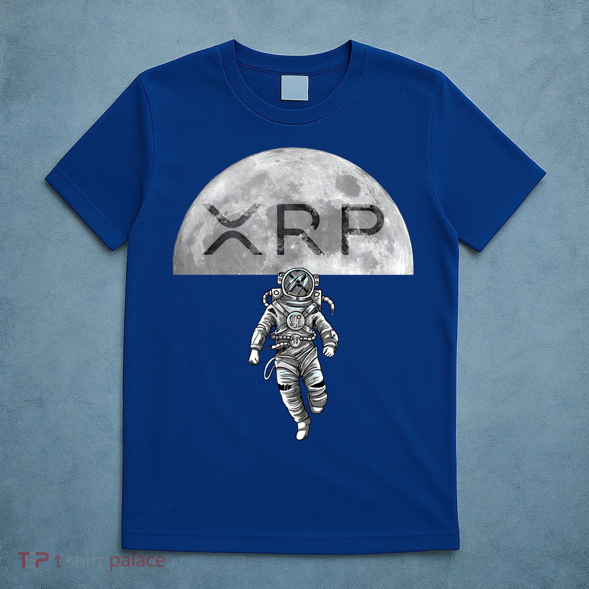 Xrp Moon Astronaut Ripple Cryptocurrency Graphic Cute Gift T-Shirt