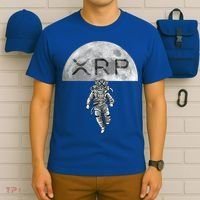 Xrp Moon Astronaut Ripple Cryptocurrency Graphic Cute Gift T-Shirt thumb 6