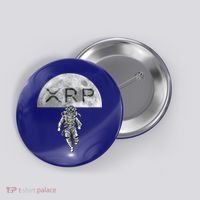 Xrp Moon Astronaut Ripple Cryptocurrency Graphic Cute Gift Button thumb 0