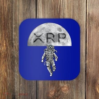 Xrp Moon Astronaut Ripple Cryptocurrency Graphic Cute Gift Coaster