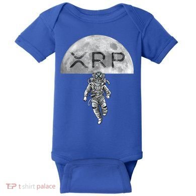 Xrp Moon Astronaut Ripple Cryptocurrency Graphic Cute Gift Baby Bodysuit