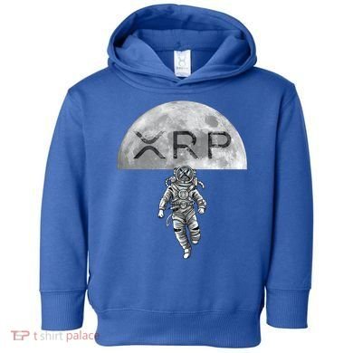 Xrp Moon Astronaut Ripple Cryptocurrency Graphic Cute Gift Toddler Hoodie