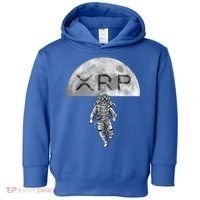 Xrp Moon Astronaut Ripple Cryptocurrency Graphic Cute Gift Toddler Hoodie thumb 0