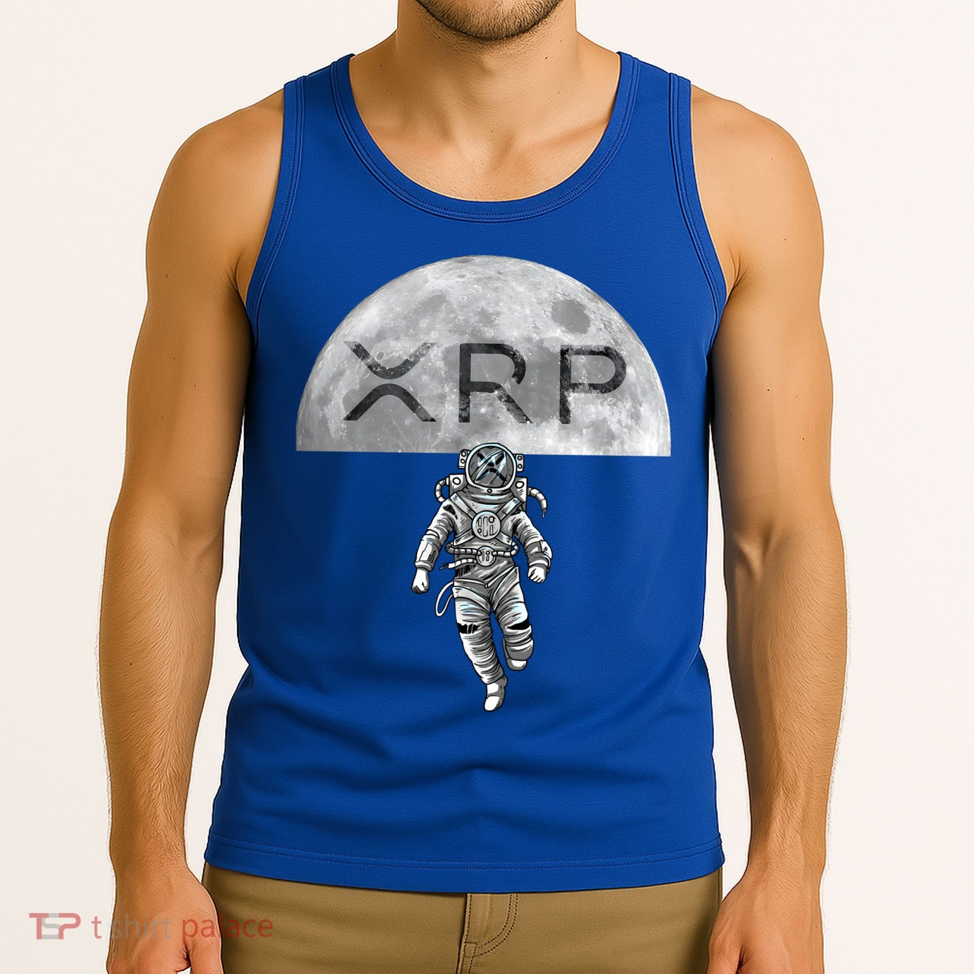 Xrp Moon Astronaut Ripple Cryptocurrency Graphic Cute Gift Tank Top