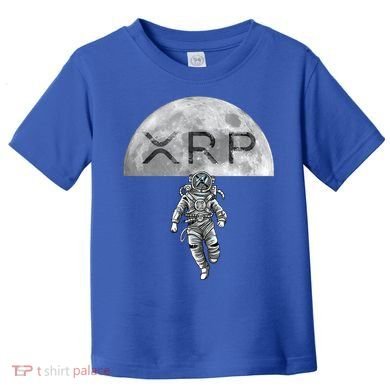 Xrp Moon Astronaut Ripple Cryptocurrency Graphic Cute Gift Toddler T-Shirt