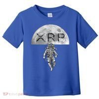 Xrp Moon Astronaut Ripple Cryptocurrency Graphic Cute Gift Toddler T-Shirt thumb 0