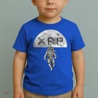 Xrp Moon Astronaut Ripple Cryptocurrency Graphic Cute Gift Toddler T-Shirt thumb 2