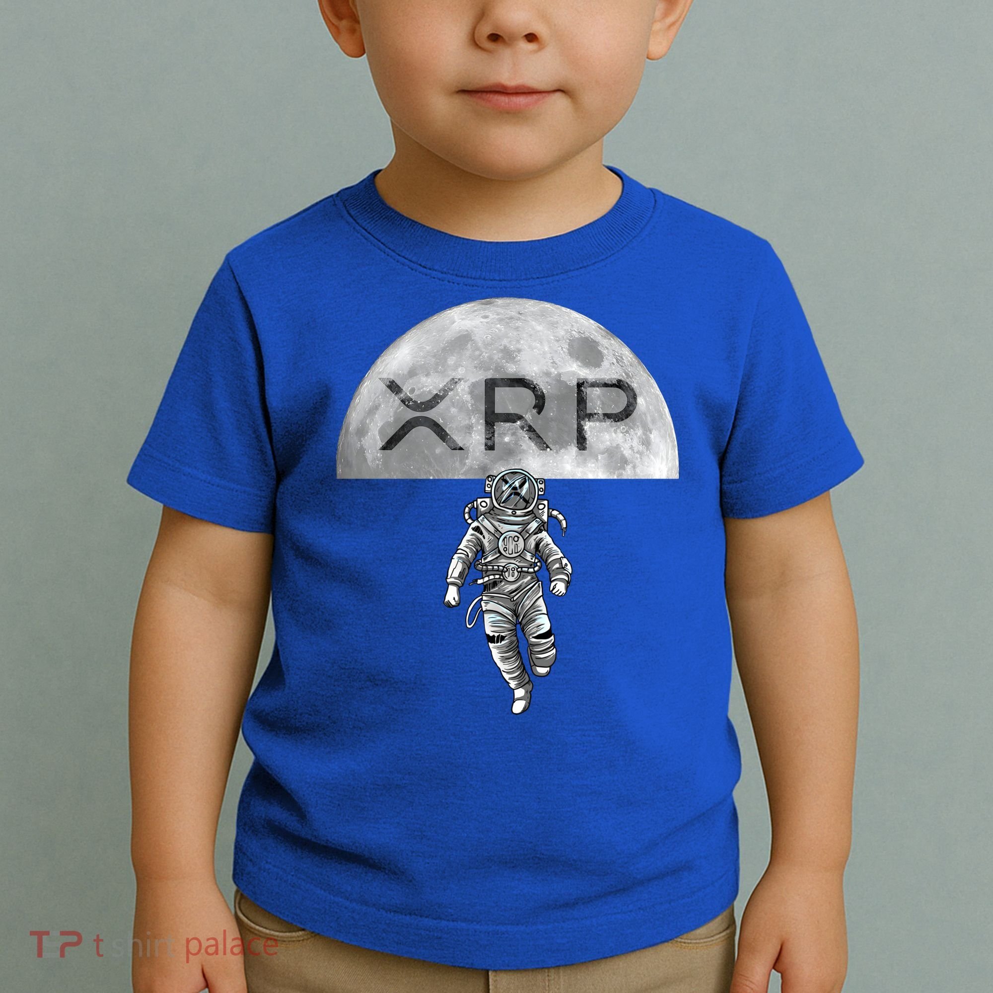 Xrp Moon Astronaut Ripple Cryptocurrency Graphic Cute Gift Toddler T-Shirt