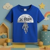 Xrp Moon Astronaut Ripple Cryptocurrency Graphic Cute Gift Toddler T-Shirt thumb 3