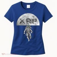 Xrp Moon Astronaut Ripple Cryptocurrency Graphic Cute Gift Women's T-Shirt thumb 0