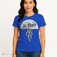 Xrp Moon Astronaut Ripple Cryptocurrency Graphic Cute Gift Women's T-Shirt thumb 4