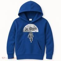 Xrp Moon Astronaut Ripple Cryptocurrency Graphic Cute Gift Kids Hoodie thumb 0