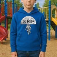 Xrp Moon Astronaut Ripple Cryptocurrency Graphic Cute Gift Kids Hoodie thumb 2