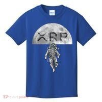 Xrp Moon Astronaut Ripple Cryptocurrency Graphic Cute Gift Kids T-Shirt thumb 0