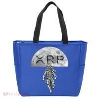 Xrp Moon Astronaut Ripple Cryptocurrency Graphic Cute Gift Tote Bag thumb 0