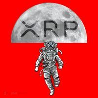 Xrp Moon Astronaut Ripple Cryptocurrency Graphic Cute Gift Santa Hat thumb 1