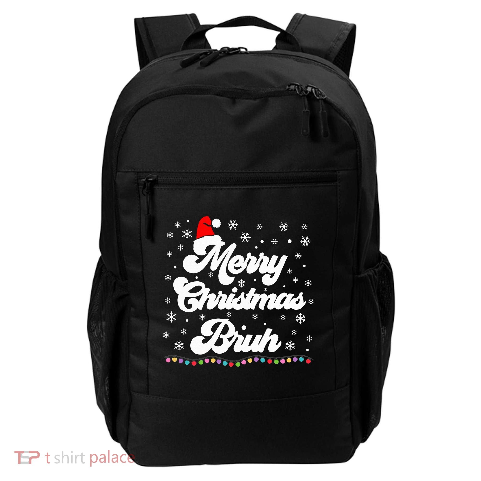 XMas Merry Christmas Bruh Meme Funny Christmas Backpack
