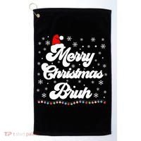 XMas Merry Christmas Bruh Meme Funny Christmas Golf Towel thumb 0