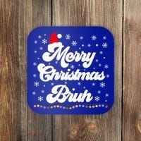 XMas Merry Christmas Bruh Meme Funny Christmas Coaster thumb 0
