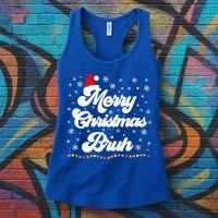 XMas Merry Christmas Bruh Meme Funny Christmas Women's Tank Top thumb 3