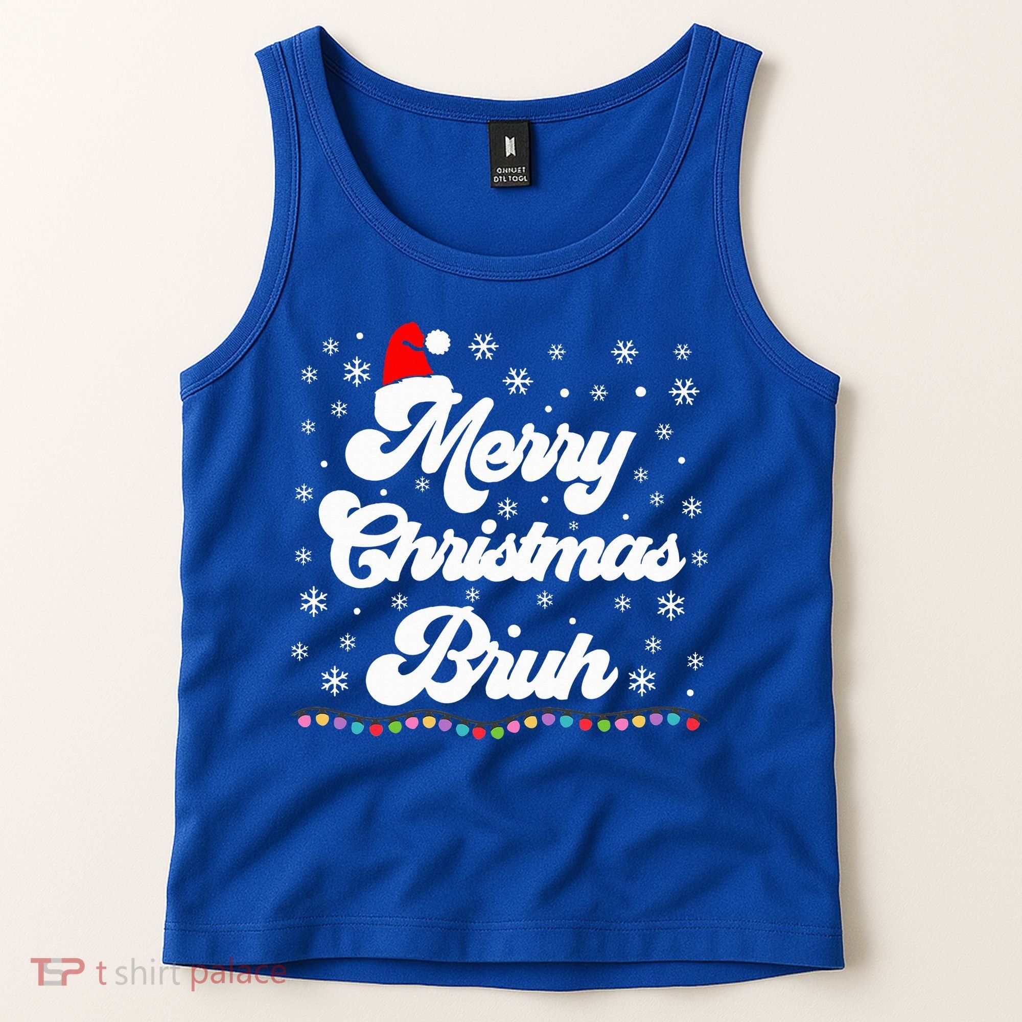 XMas Merry Christmas Bruh Meme Funny Christmas Tank Top