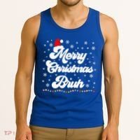XMas Merry Christmas Bruh Meme Funny Christmas Tank Top thumb 3