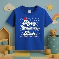 XMas Merry Christmas Bruh Meme Funny Christmas Toddler T-Shirt thumb 3