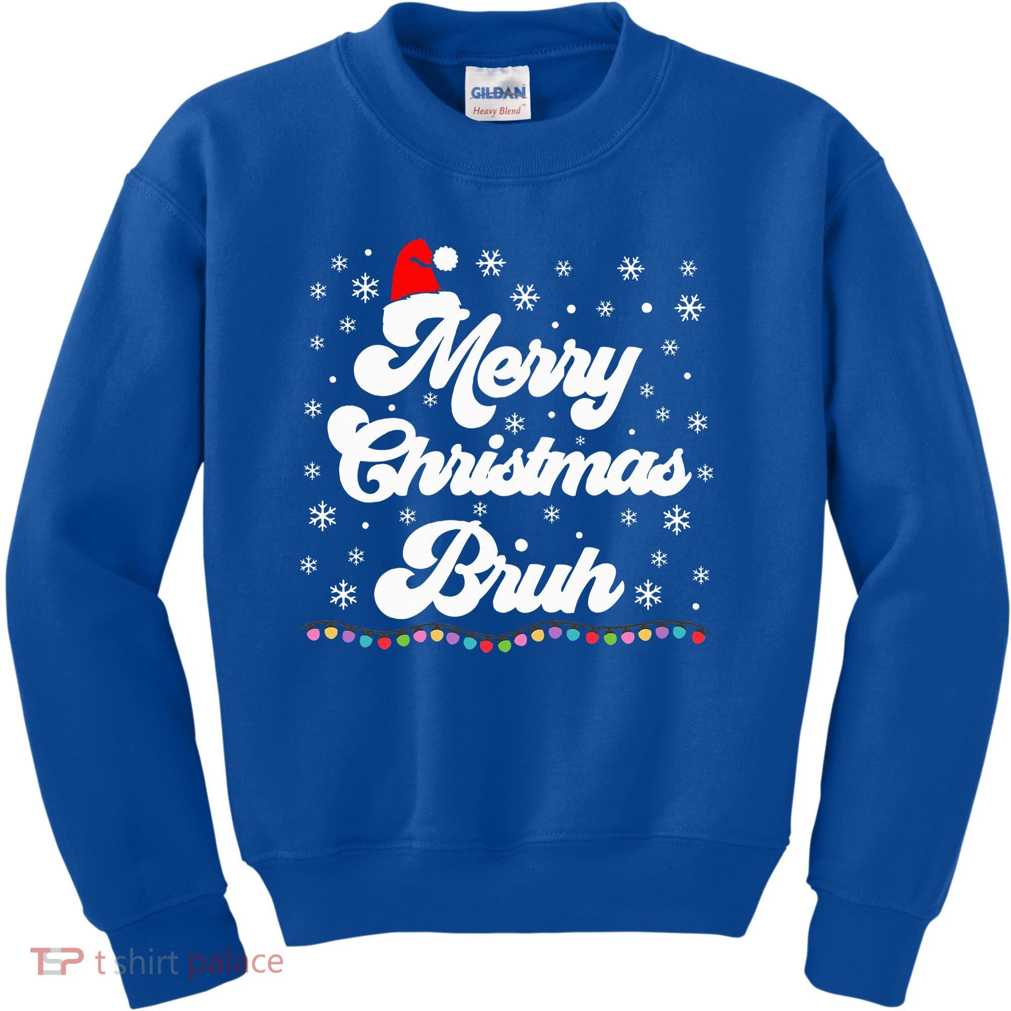 XMas Merry Christmas Bruh Meme Funny Christmas Kids Sweatshirt