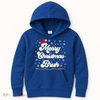 XMas Merry Christmas Bruh Meme Funny Christmas Kids Hoodie thumb 0