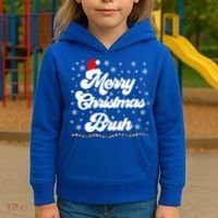 XMas Merry Christmas Bruh Meme Funny Christmas Kids Hoodie thumb 3
