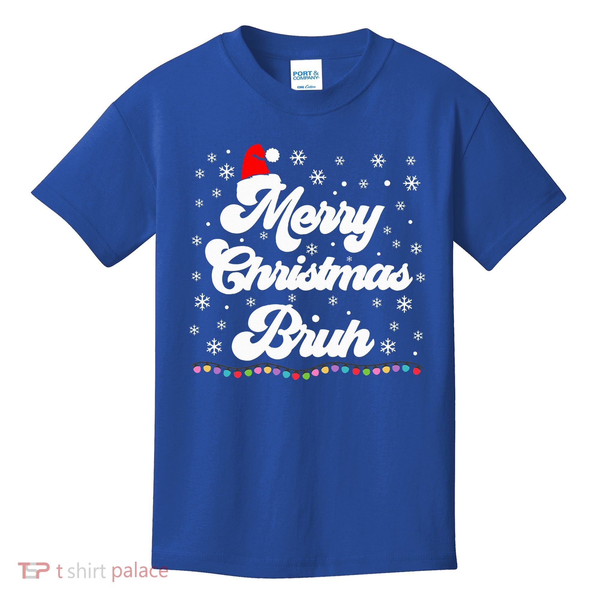 XMas Merry Christmas Bruh Meme Funny Christmas Kids T-Shirt
