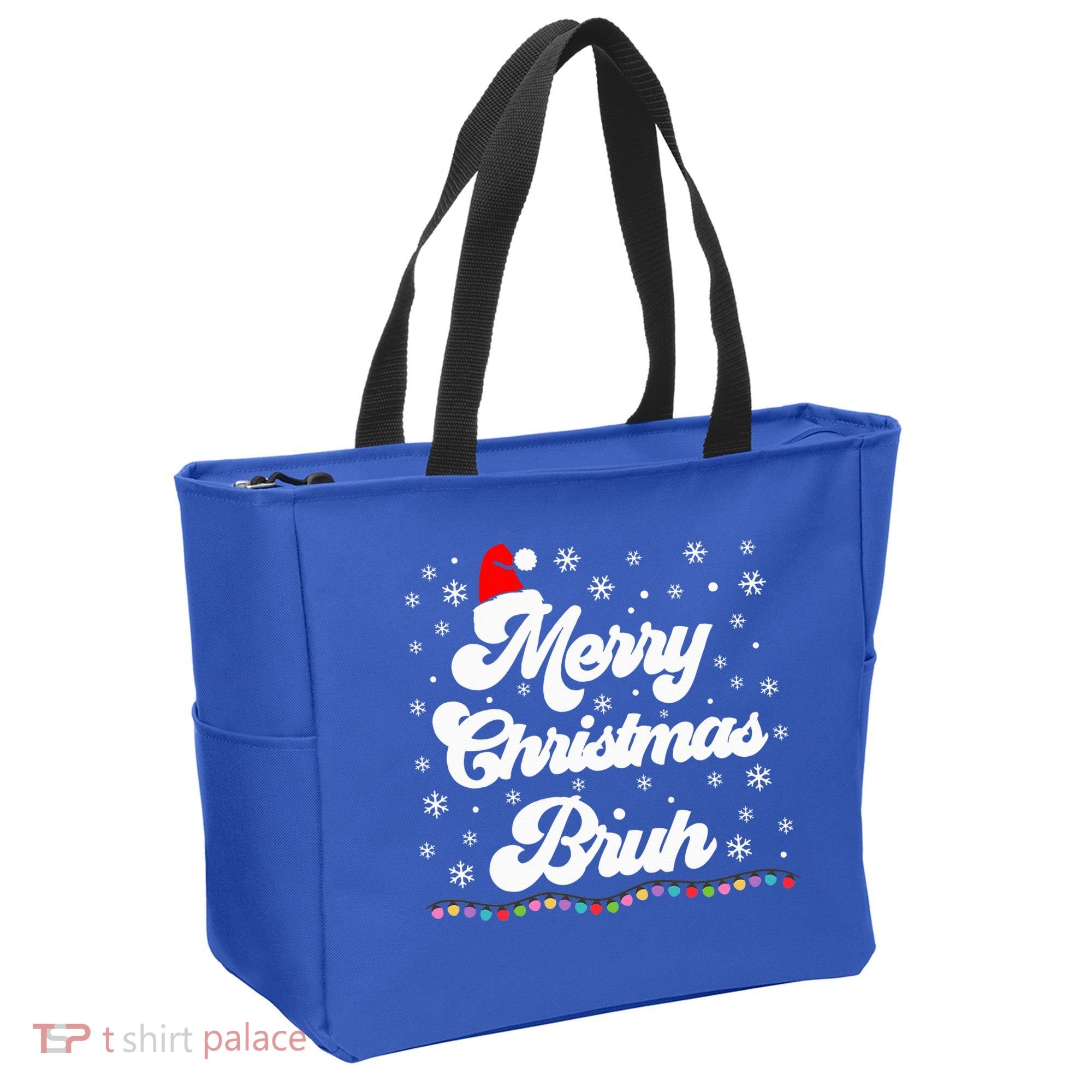 XMas Merry Christmas Bruh Meme Funny Christmas Tote Bag